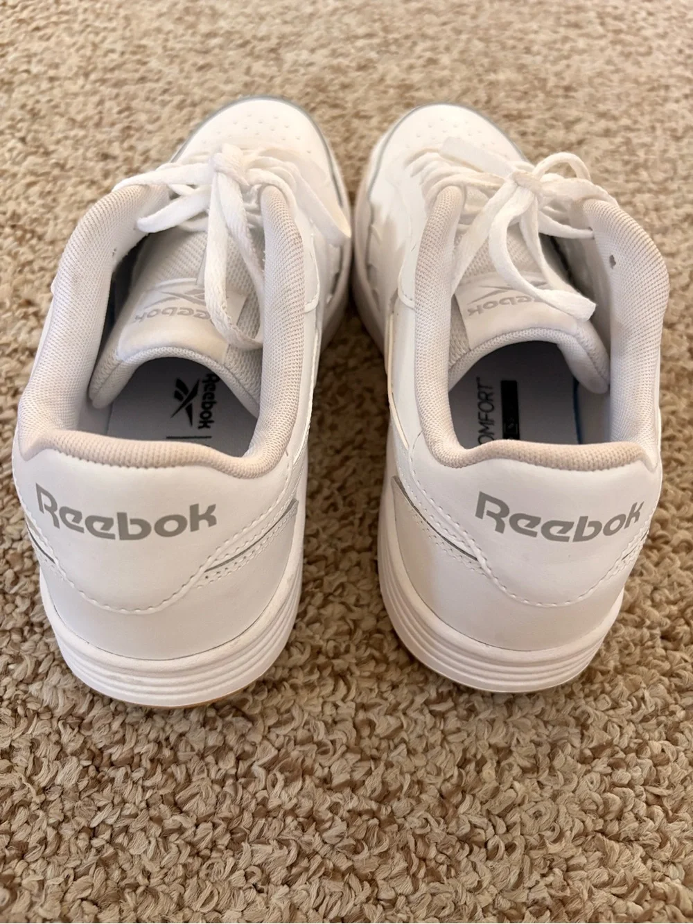 Reebok Men's White Low-Top Leather Sneakers